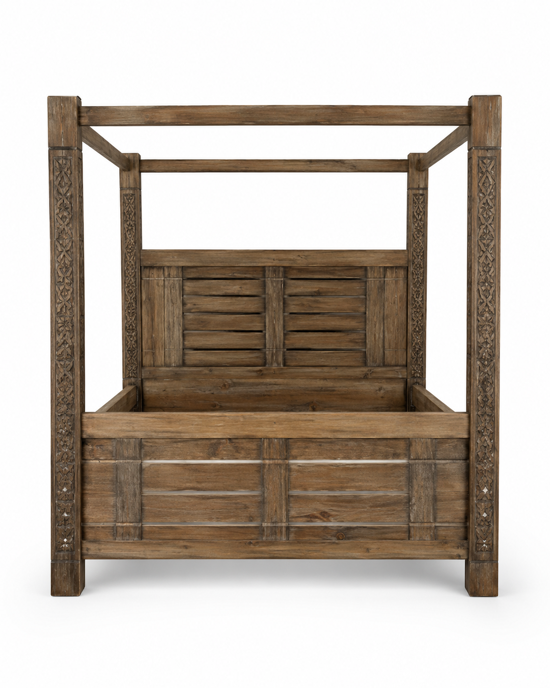 5 by 6Mfalme Heritage Canopy Bed — handcrafted African furniture from Kenya