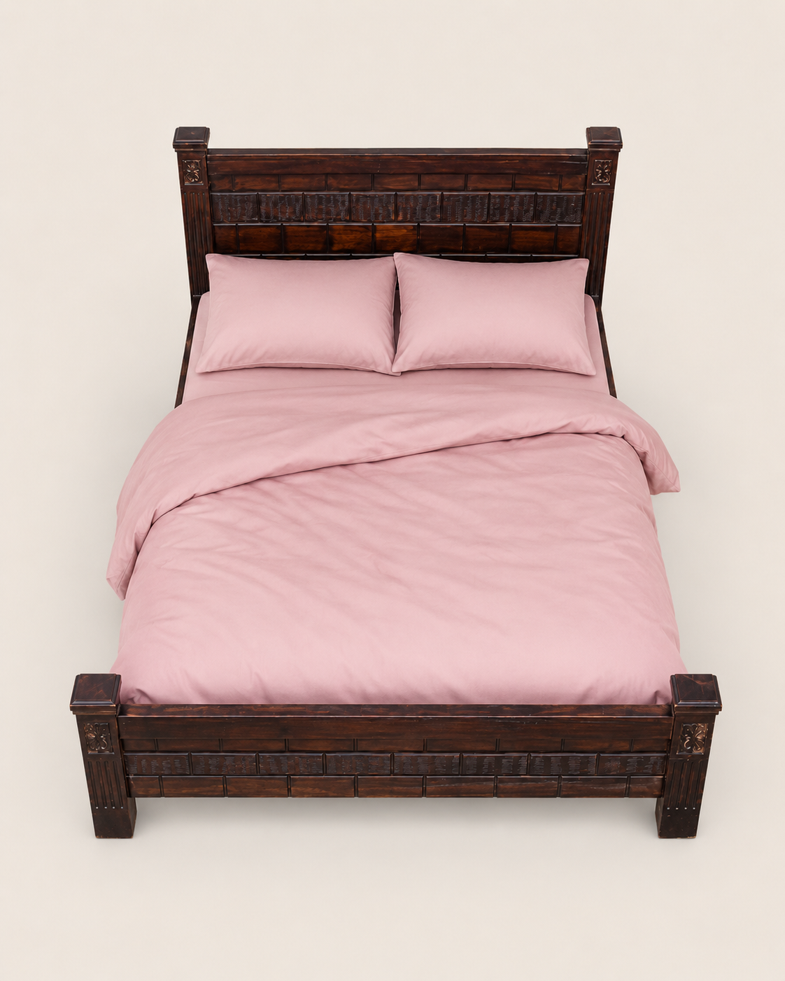 6 by 6 Sungura Wood Bedframe — handcrafted African furniture from Kenya