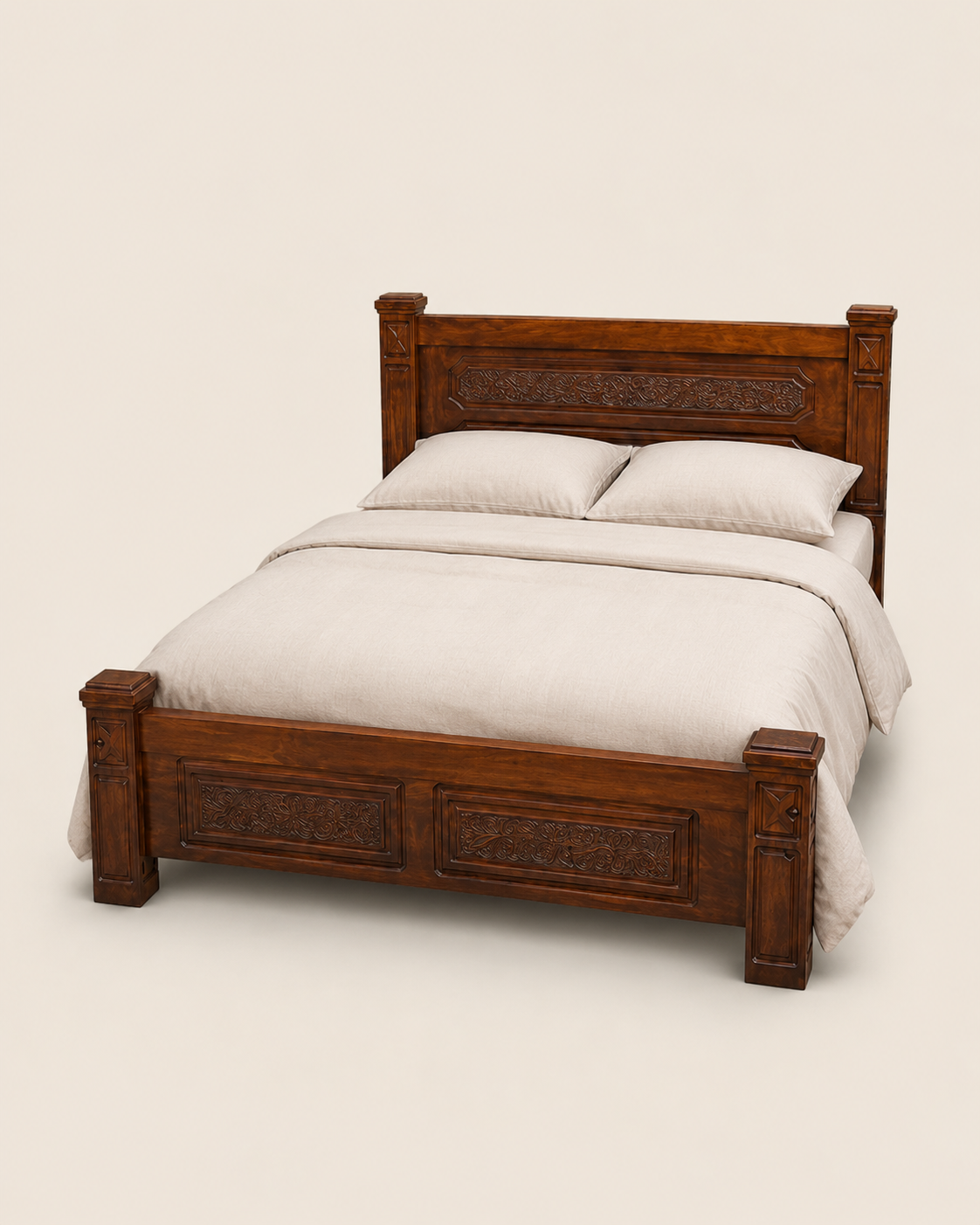 5 by 6 Nyundo Bed Frame — handcrafted African furniture from Kenya