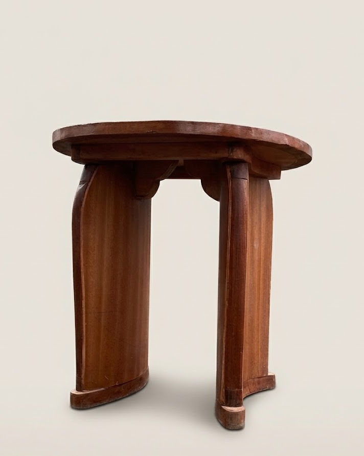 Mvule Round, curved leg stool — handcrafted African furniture from Kenya
