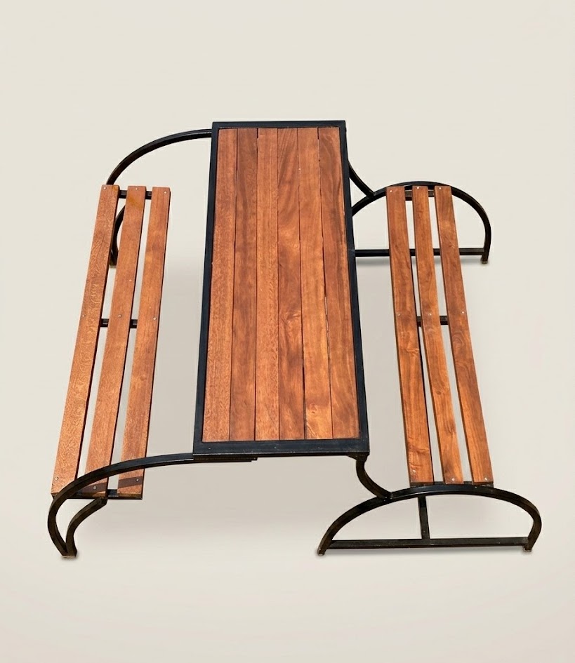 Kikwetu Outdoor Bench — handcrafted African outdoor from Kenya