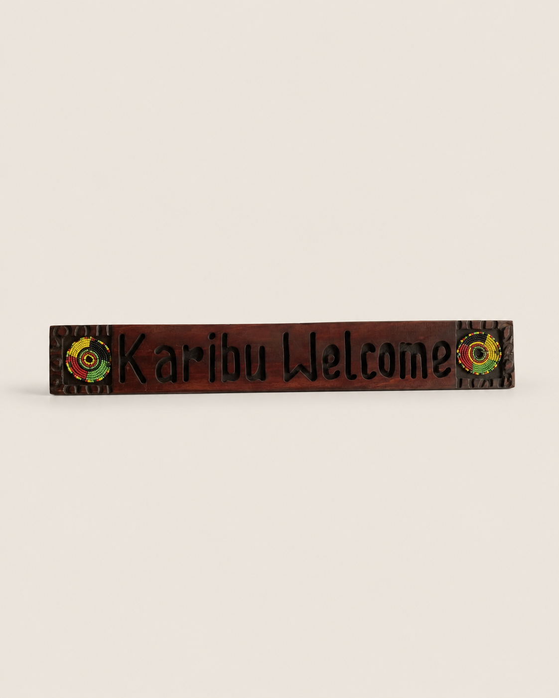 Cfahali Welcome Plaque — handcrafted African outdoor from Kenya