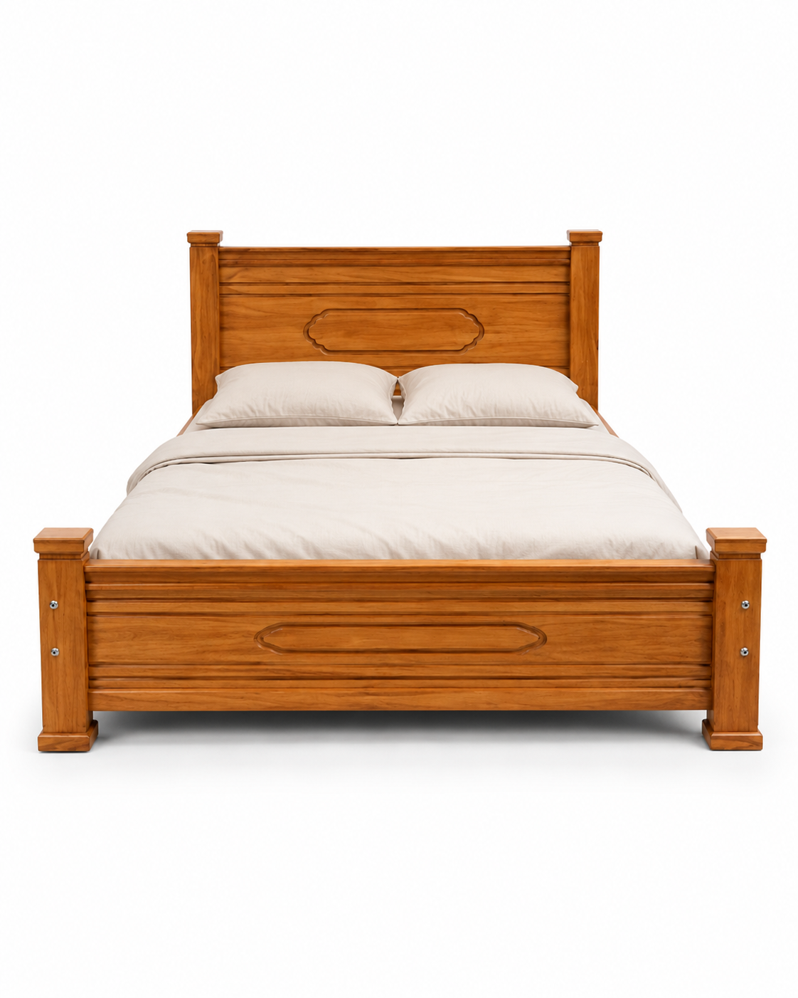 5 by 6 Vuko Mahogany Bed Frame — handcrafted African furniture from Kenya