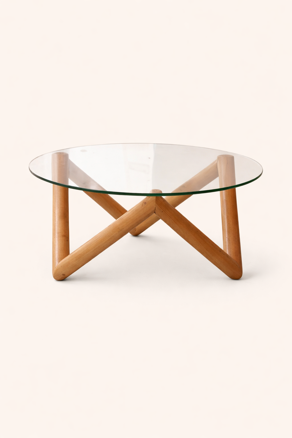 Hadhi Round Glass Coffee Table — handcrafted African furniture from Kenya