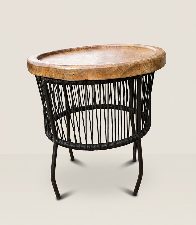 Bafuni Mango Wood Side Table — handcrafted African furniture from Kenya
