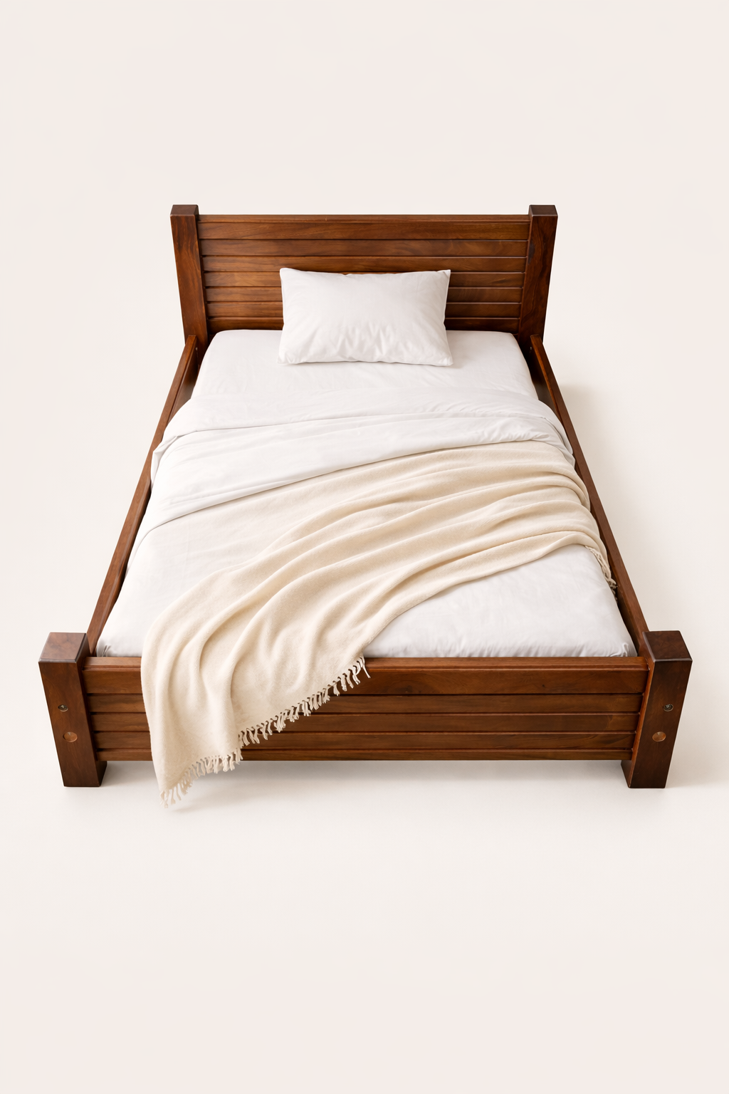 Kikwetu Slatted King Size Bed — handcrafted African furniture from Kenya