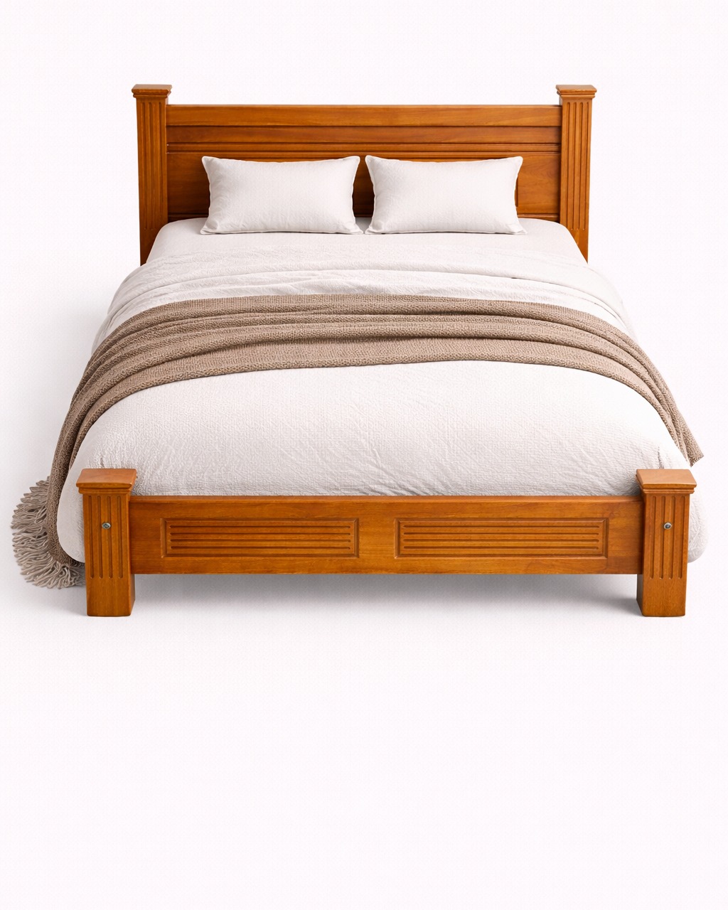 Kaya Hand-Carved Bed 5 by 6 — handcrafted African furniture from Kenya