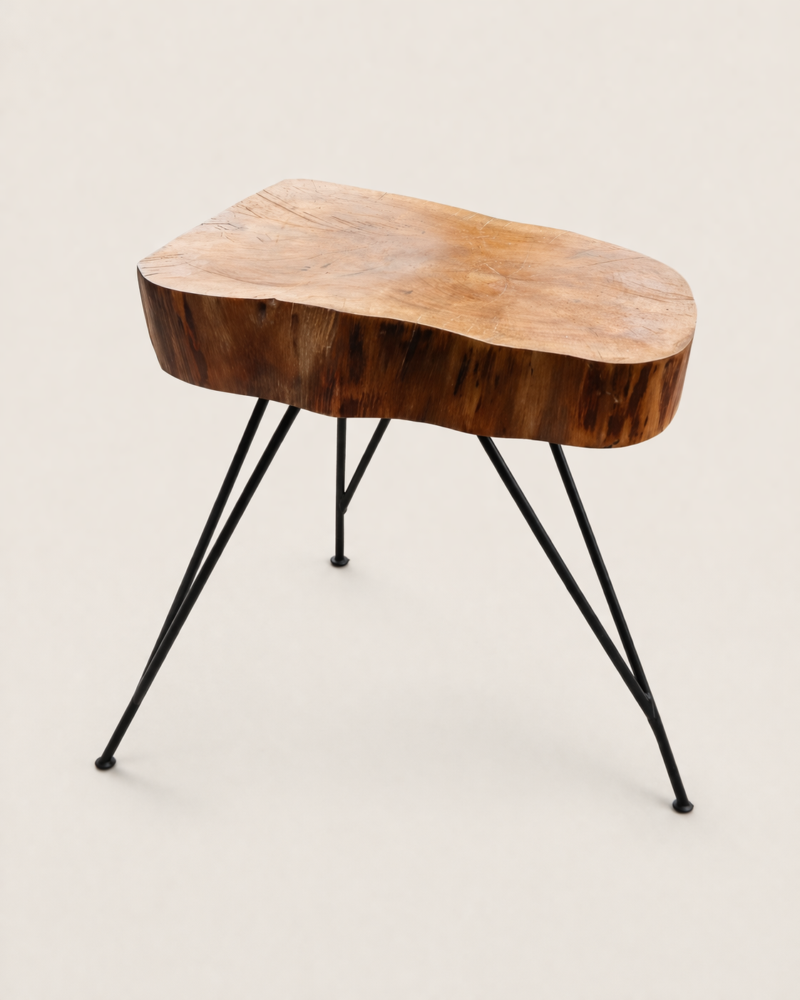 Sankara Live-Edge Stool — handcrafted African furniture from Kenya