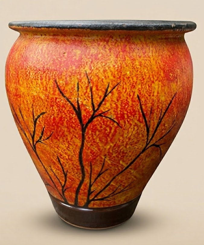 Doka Shrub Clay Planter — handcrafted African outdoor from Kenya