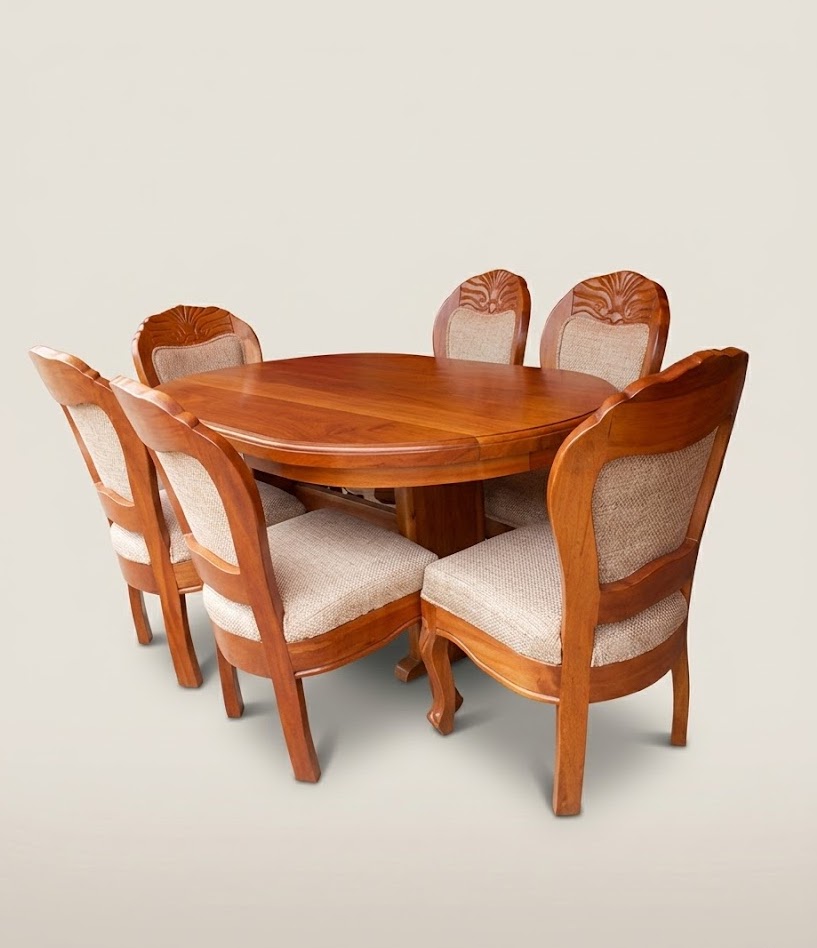 Deisi Mahogany Dining Set — handcrafted African furniture from Kenya