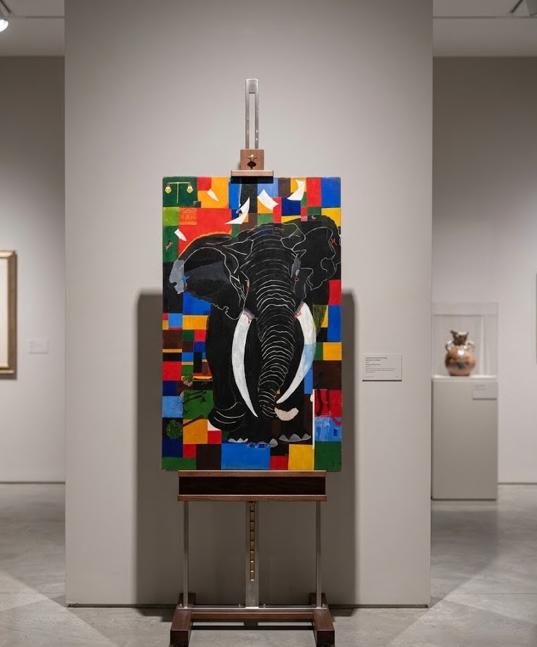 Art Fights Corruption (paint) Tusked Echoes — handcrafted African furniture from Kenya