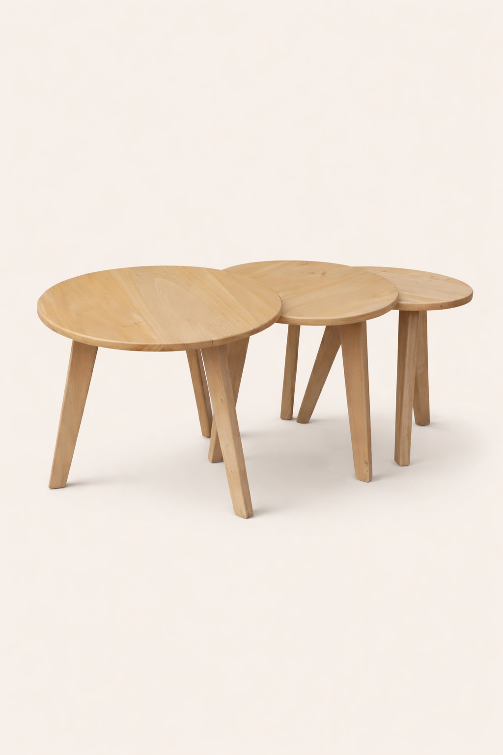 Kaya Round Nest of Stools — handcrafted African furniture from Kenya