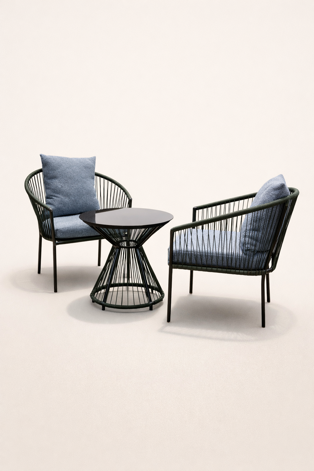 Balcony set: Msingi Woven Ensemble — handcrafted African outdoor from Kenya