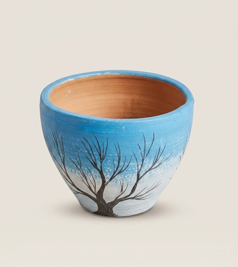 Akeva Clay Planter — handcrafted African outdoor from Kenya