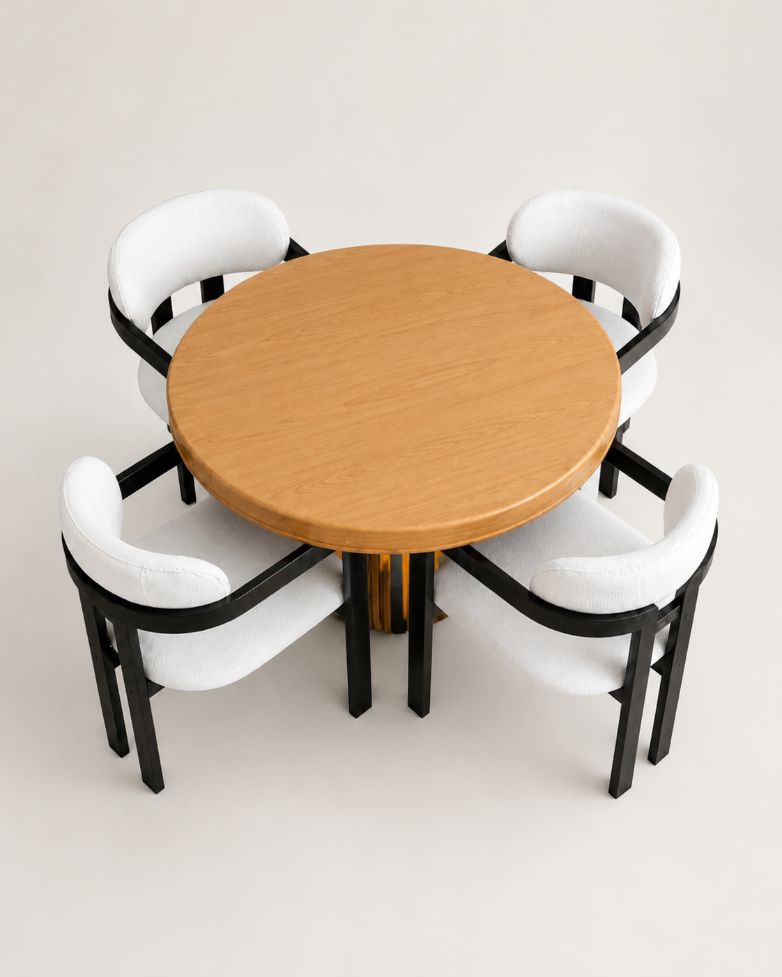 Jibwa Round Dining Table Set — handcrafted African furniture from Kenya