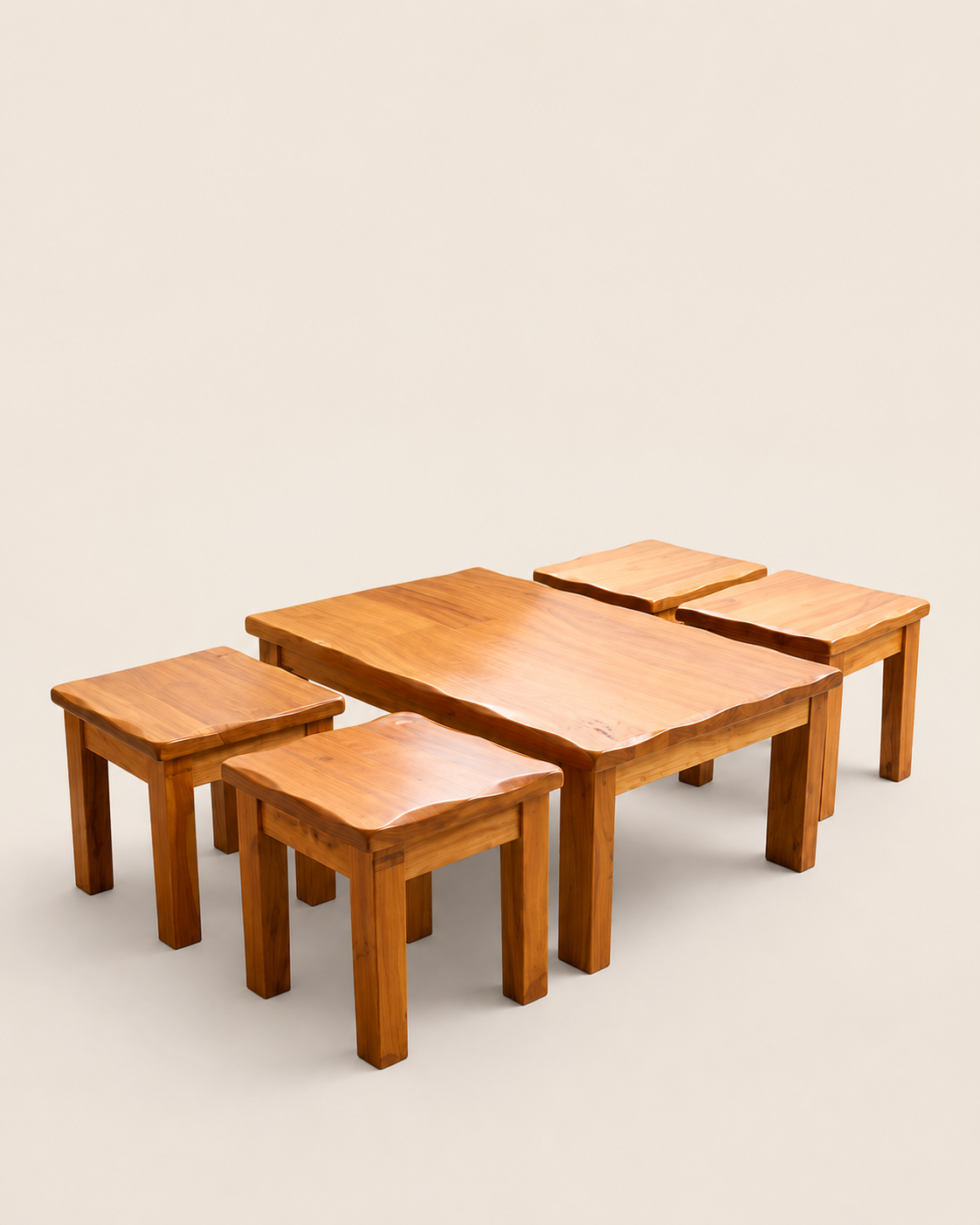Nufco Mahogany Nesting Table Set — handcrafted African furniture from Kenya
