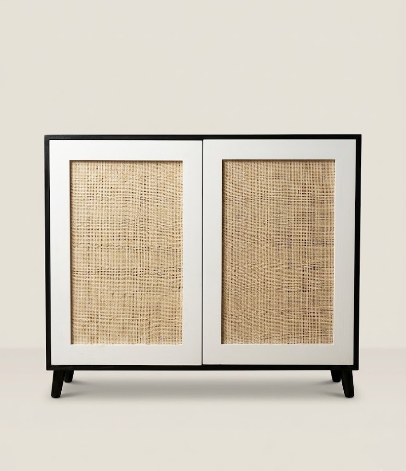 Black Cabinet Kipepeo Storage — handcrafted African furniture from Kenya