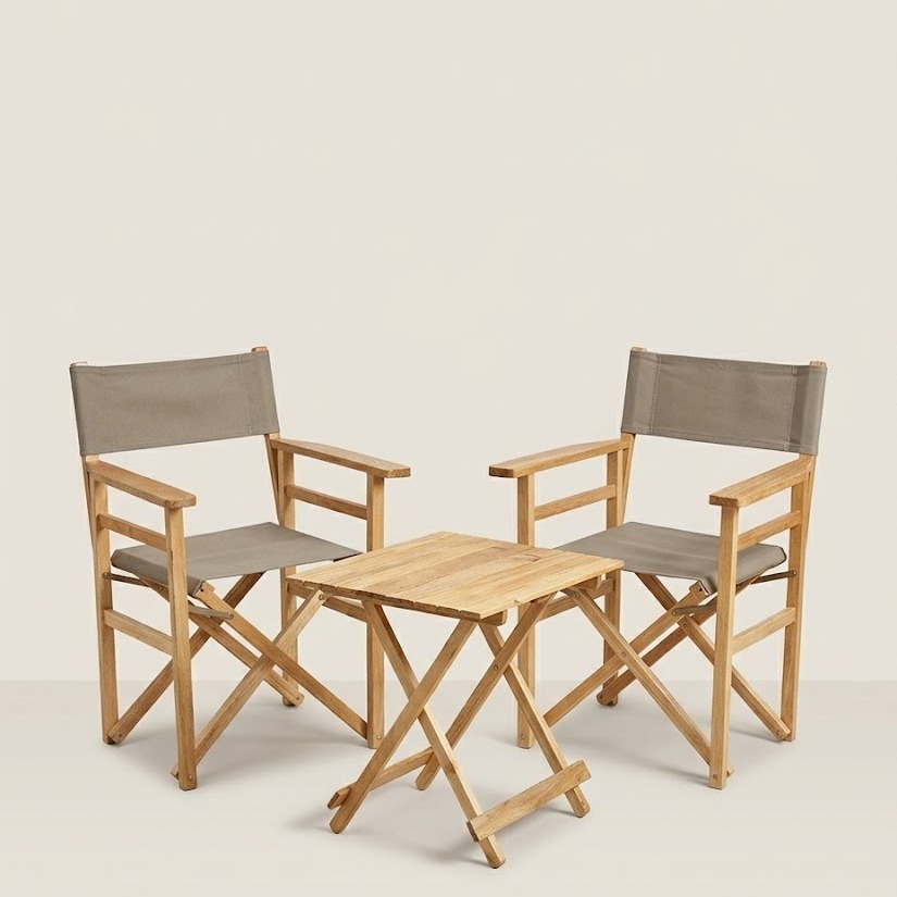 Outdoor set Mvule Director — handcrafted African outdoor from Kenya