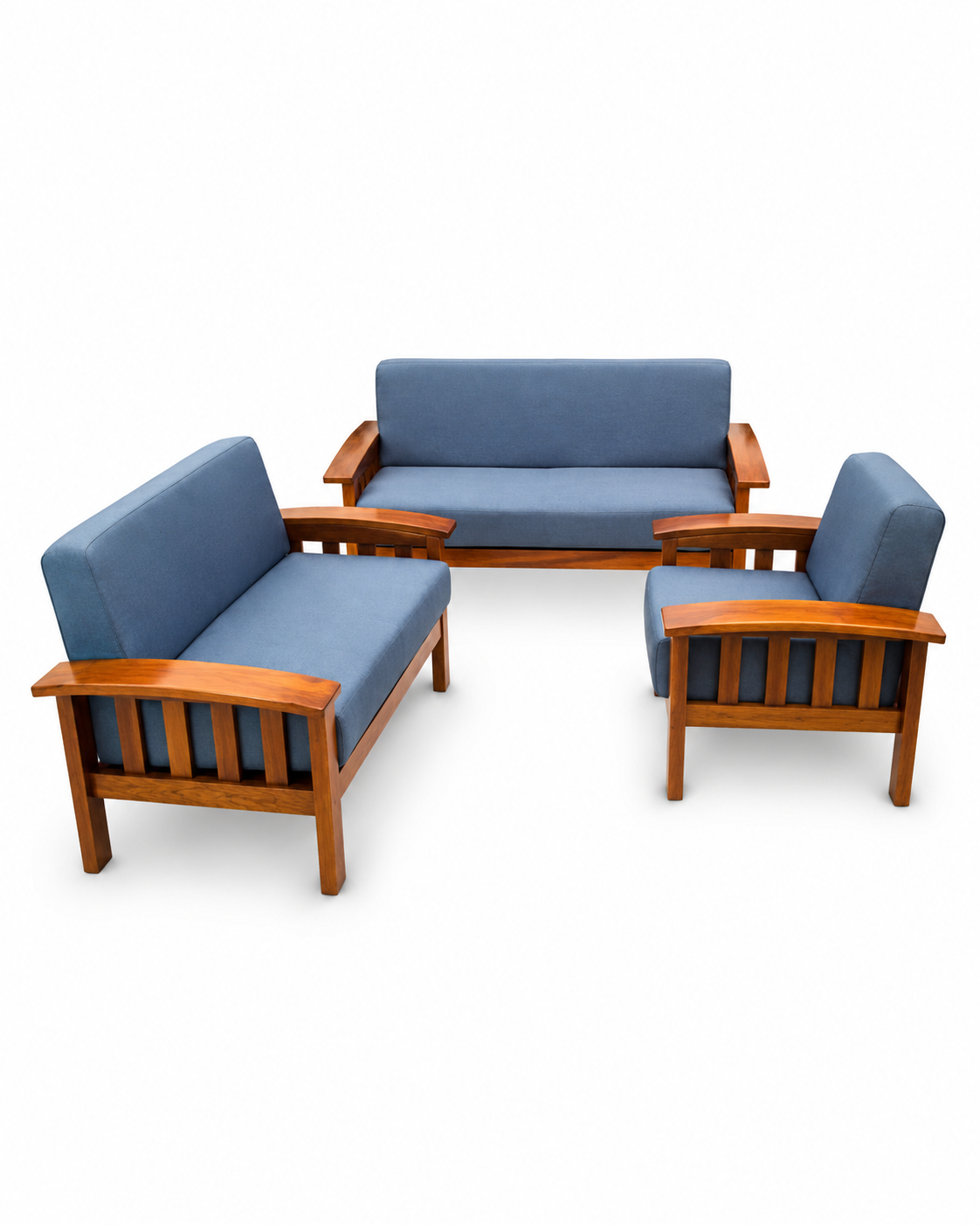 Bahari Wooden Sofa Set — handcrafted African furniture from Kenya