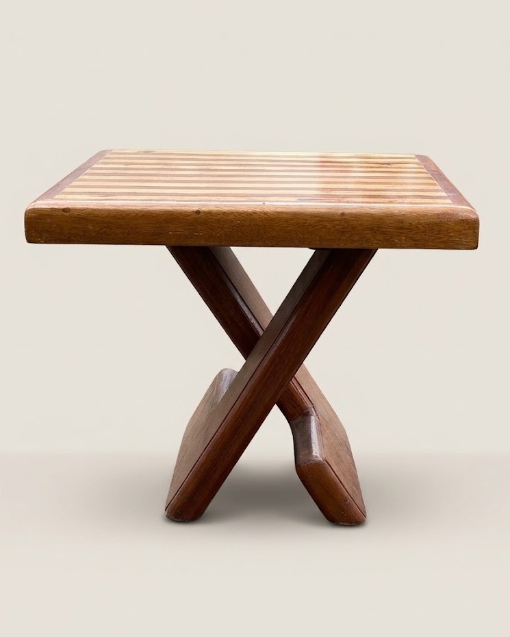 Mbili Striped Stool — handcrafted African furniture from Kenya