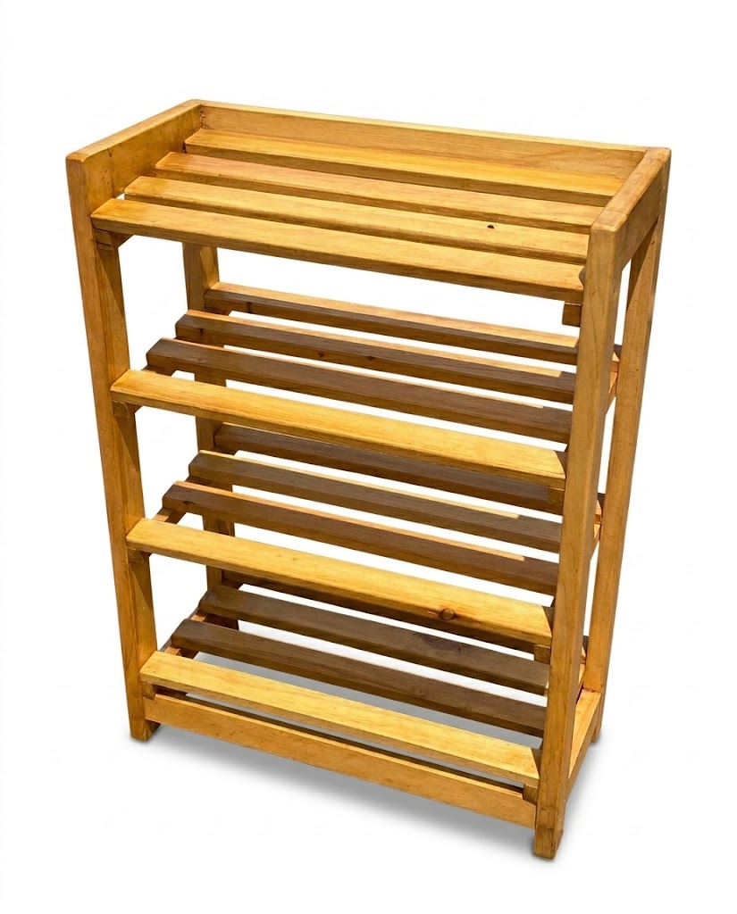 Shirika Shoe Rack — handcrafted African furniture from Kenya