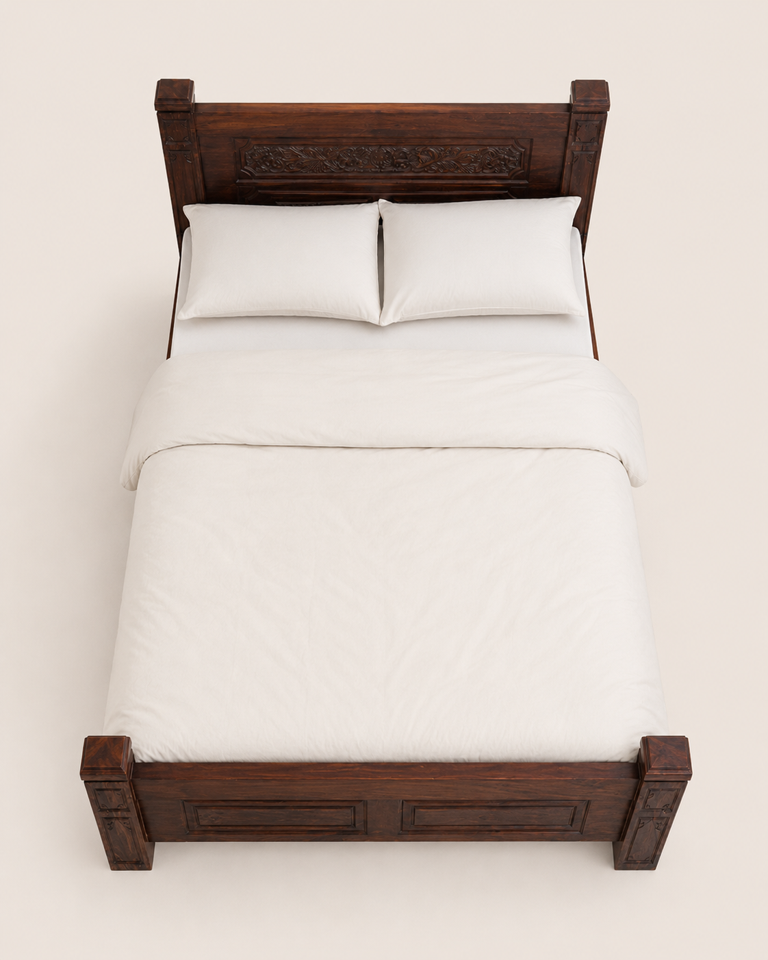 Caeiro Mahogany Bed Frame — handcrafted African furniture from Kenya