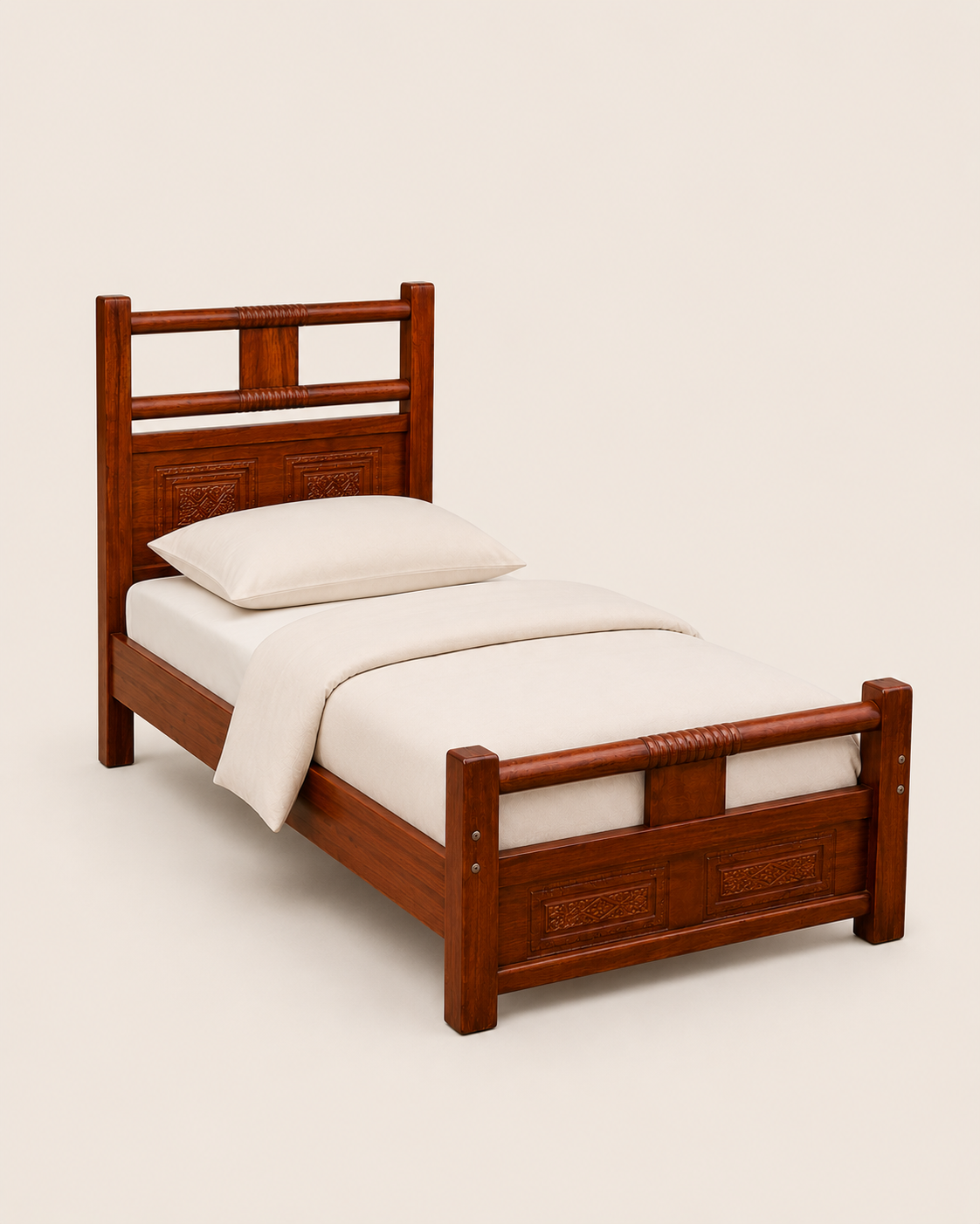 5 by 6 Msasa  Bed — handcrafted African furniture from Kenya
