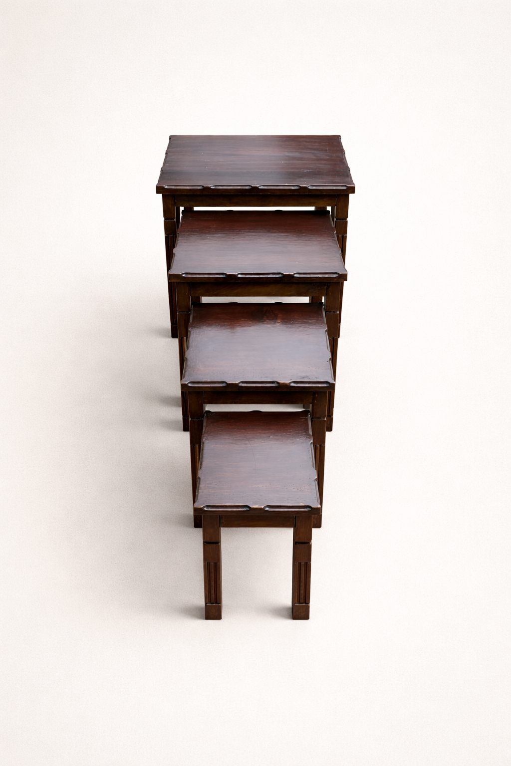 Jua nest of stools — handcrafted African furniture from Kenya