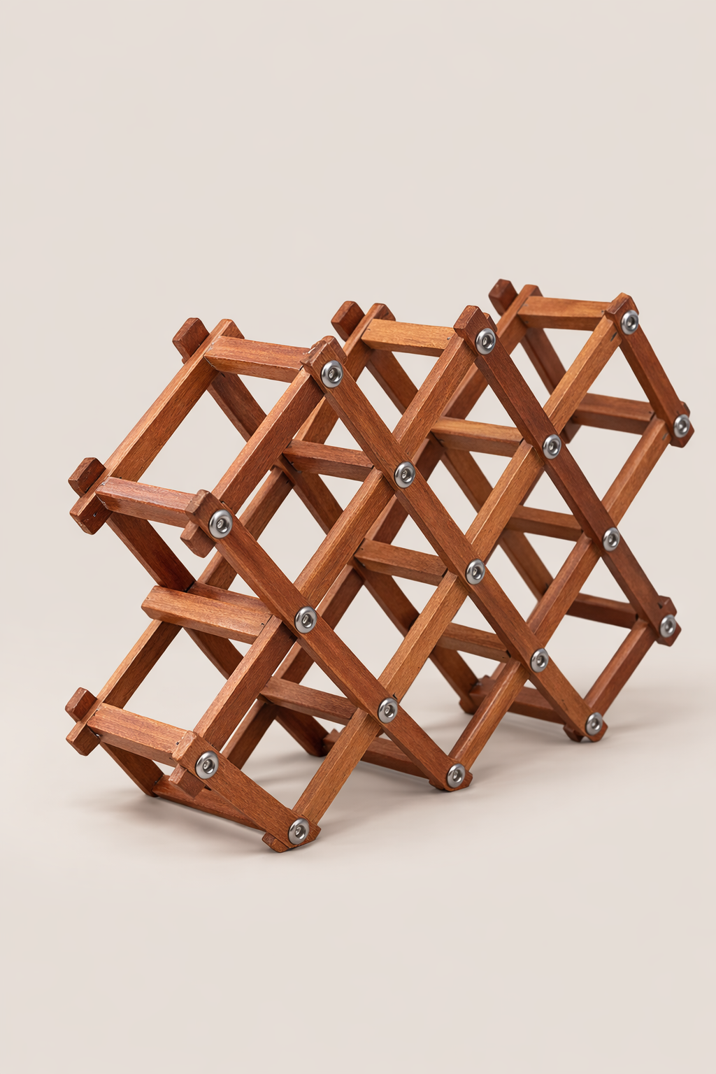 Cheche Mbili Wooden Wine Rack — handcrafted African furniture from Kenya