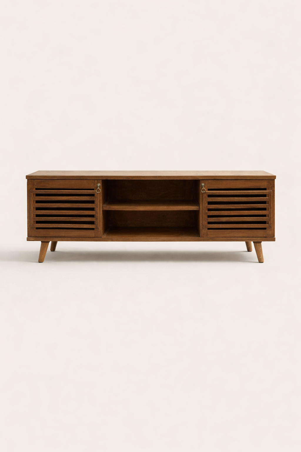Kikwetu Slatted TV Stand — handcrafted African furniture from Kenya