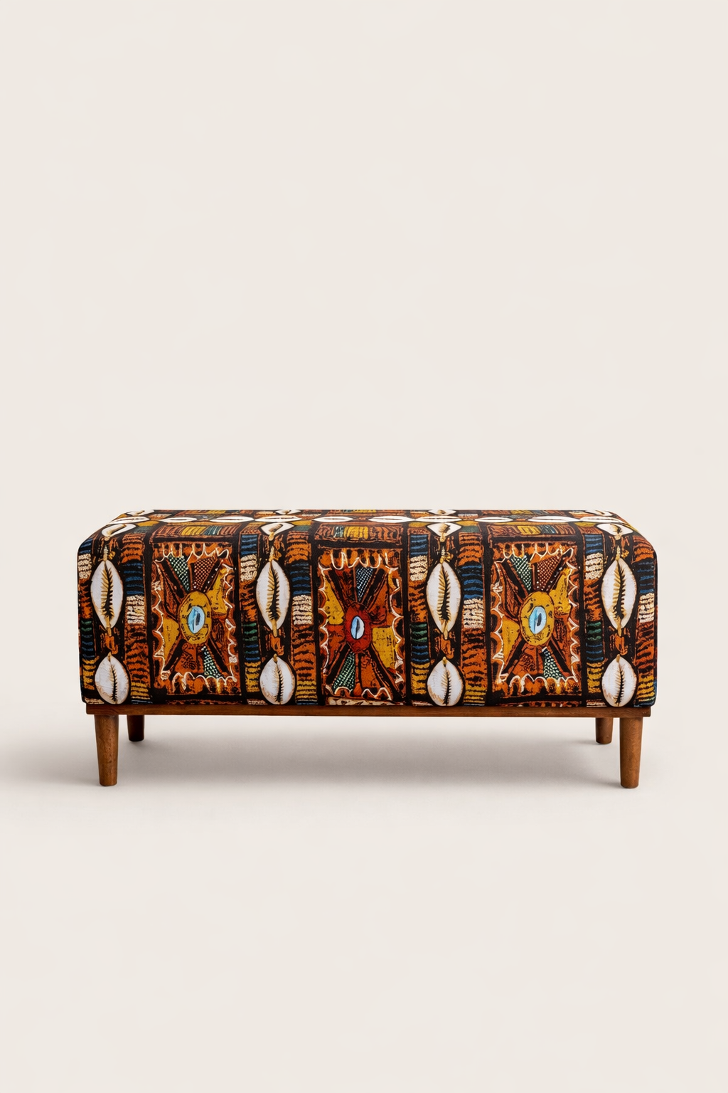 Jua Kali Poof Bench — handcrafted African furniture from Kenya