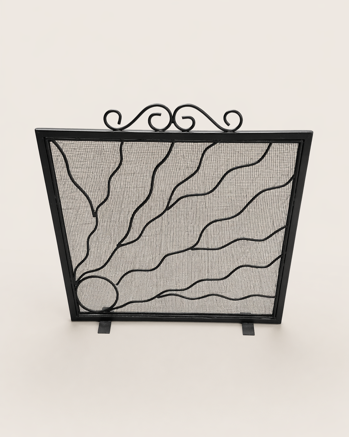 Caba Fireplace Screen: Upepo Wavy — handcrafted African outdoor from Kenya