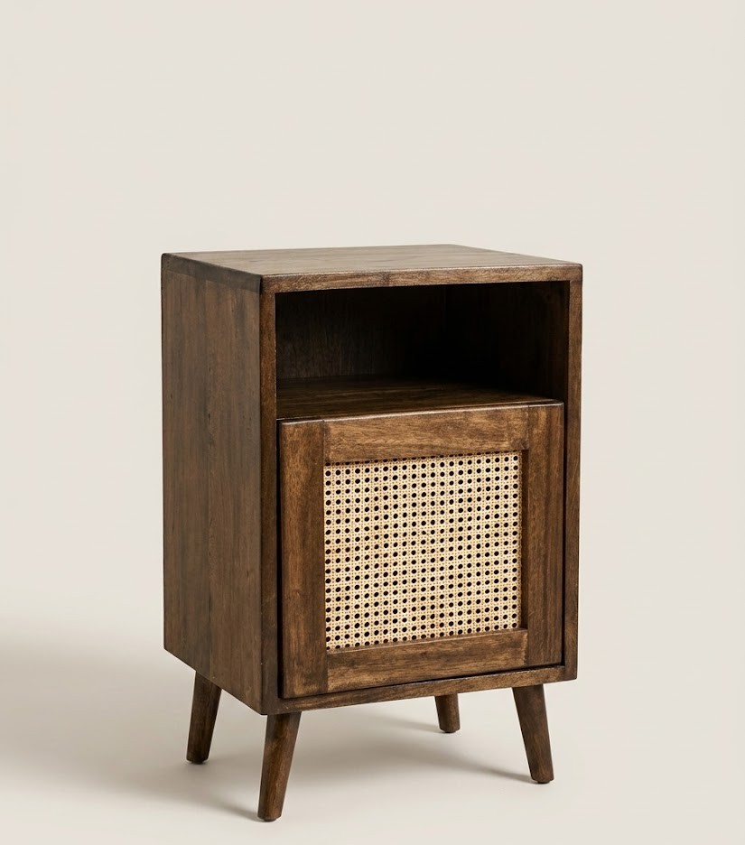 Kaya Rattan Bedside Table — handcrafted African furniture from Kenya