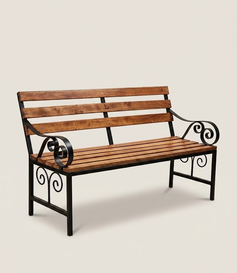 Mbili Outdoor Bench — handcrafted African outdoor from Kenya