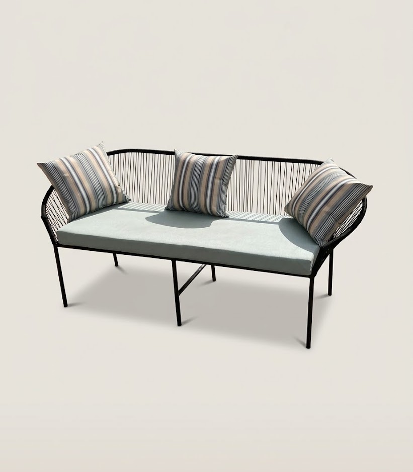 3 seater Balcony Seat Mwamba — handcrafted African outdoor from Kenya