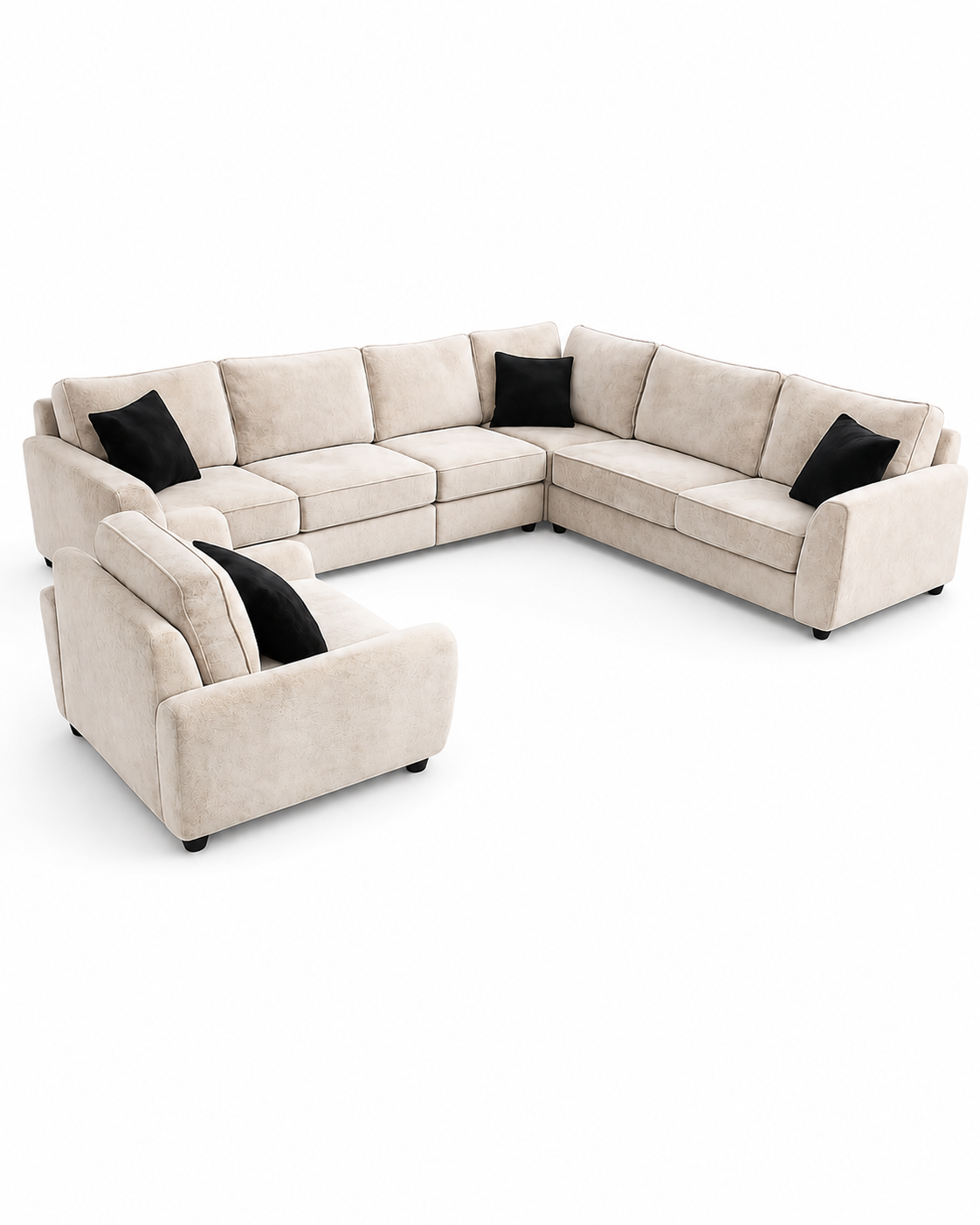 Mataifa Kinubi U-Sectional Sofa — handcrafted African furniture from Kenya