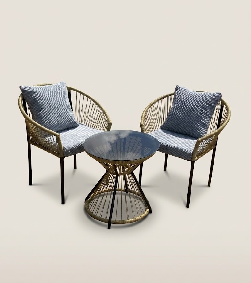 Nneka Bistro Set — handcrafted African outdoor from Kenya