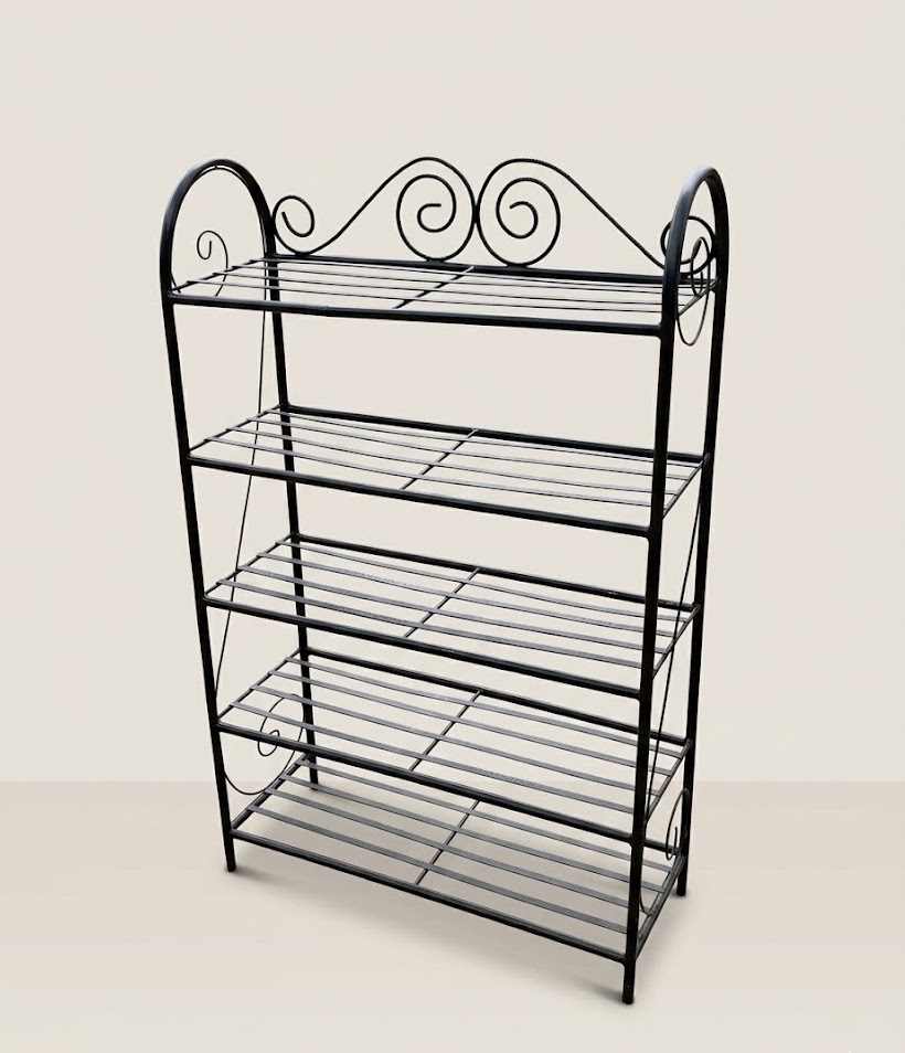 Eben Shoe Rack: Kizingo Hand-Forged Iron — handcrafted African furniture from Kenya