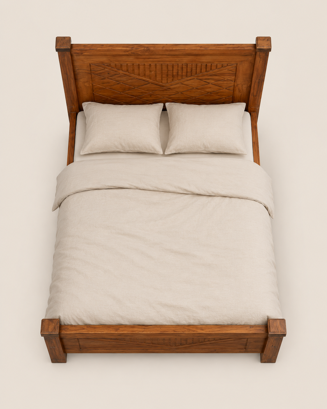 5 by 6 Kasuku Bed Frame — handcrafted African furniture from Kenya