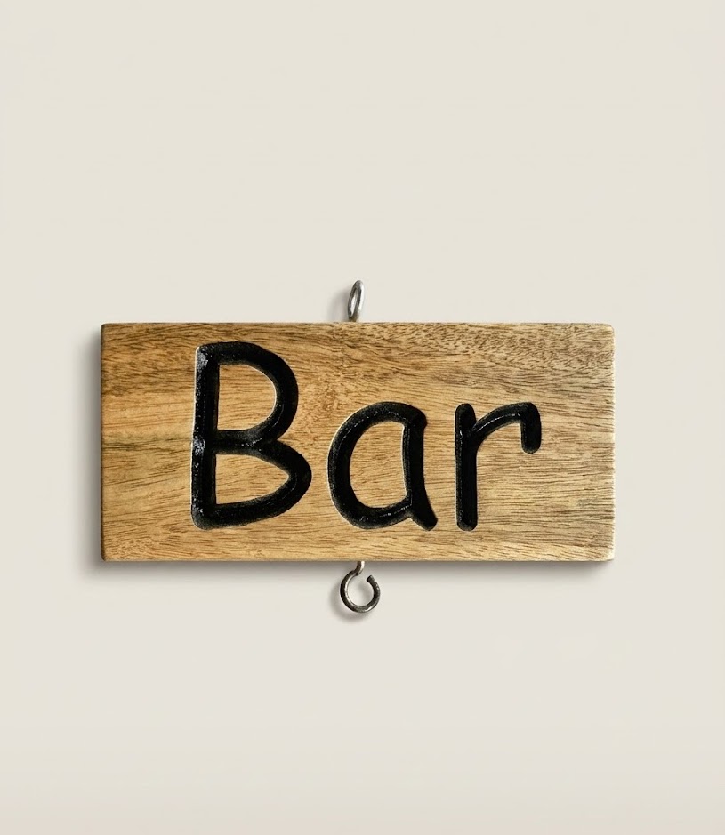 Efo Bar Sign — handcrafted African outdoor from Kenya