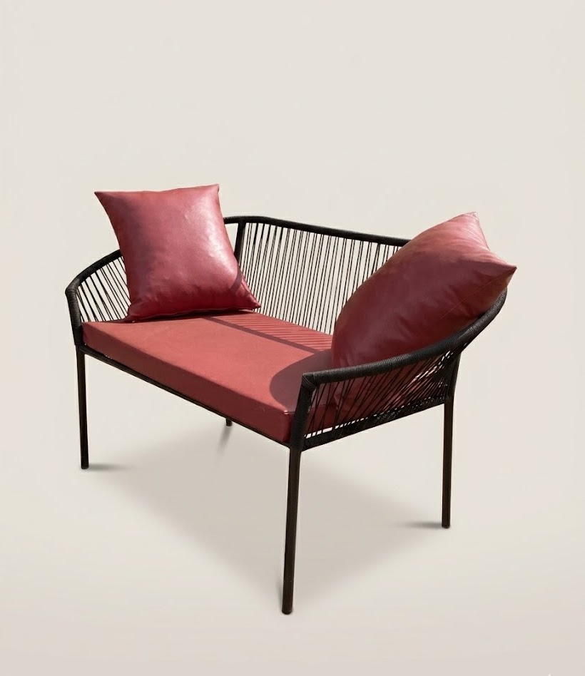 Kikonde 2Seater Balcony Seat Kwetu — handcrafted African outdoor from Kenya