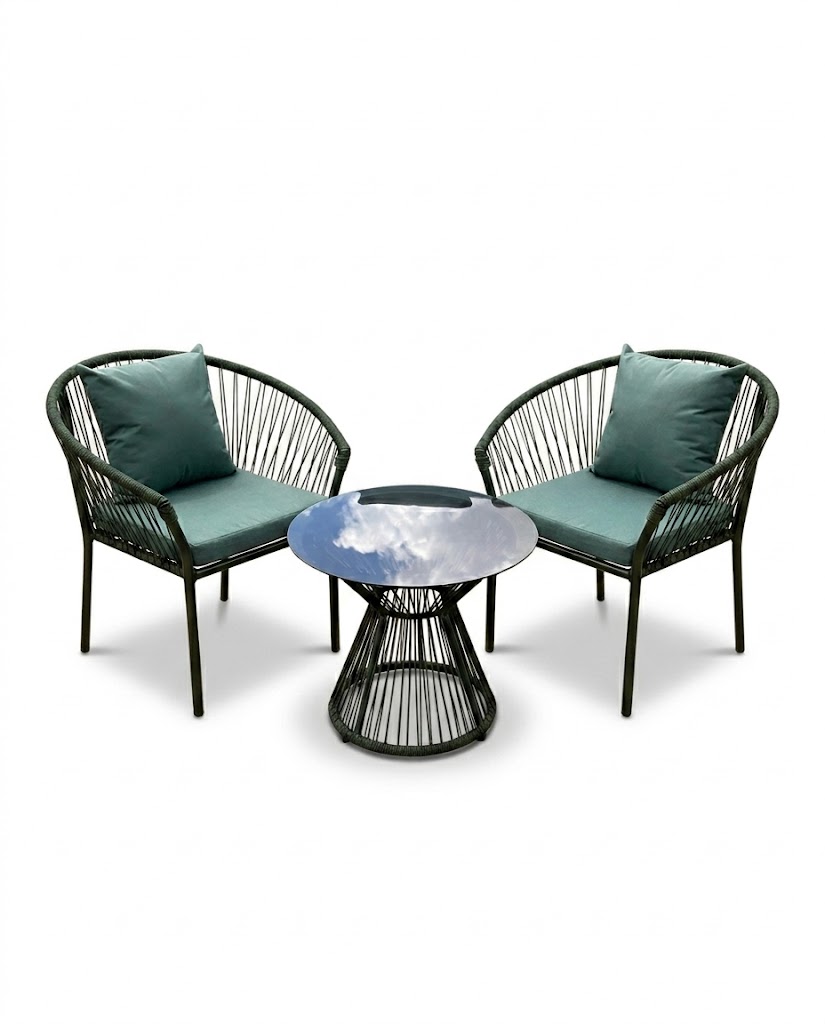 Mizani Green Balcony Seat — handcrafted African outdoor from Kenya