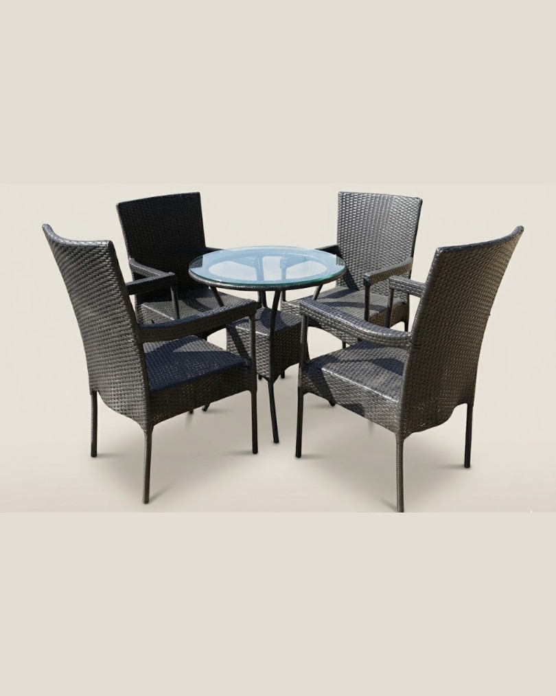 Fuata Rattan Outdoor Dining Set — handcrafted African outdoor from Kenya