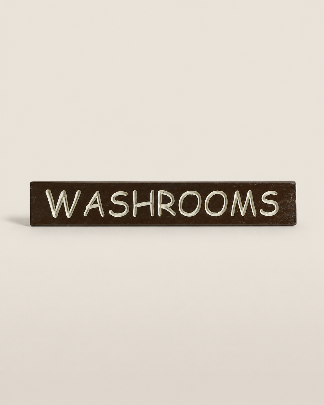 Ufuasi Washrooms Sign — handcrafted African outdoor from Kenya