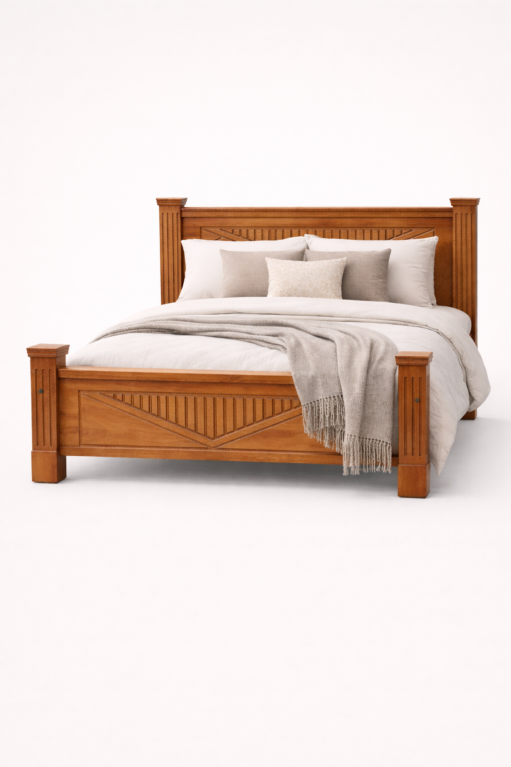Msanzi Bed Frame 5 by 6 — handcrafted African furniture from Kenya