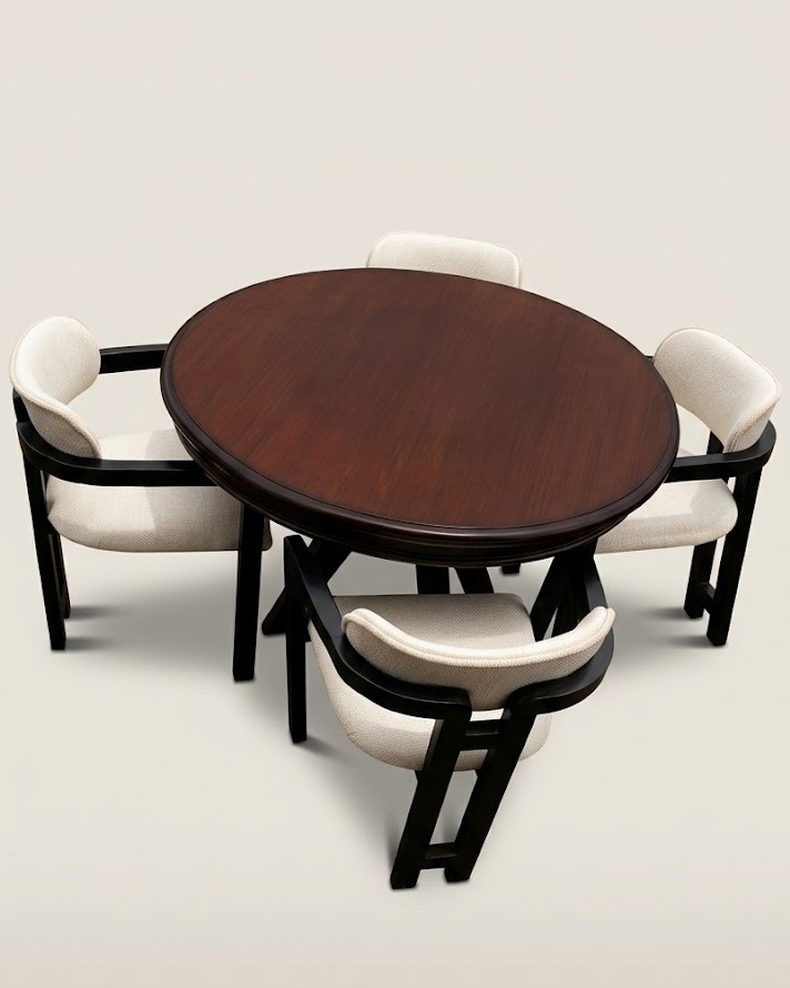 Kikonde Round Table Set — handcrafted African furniture from Kenya