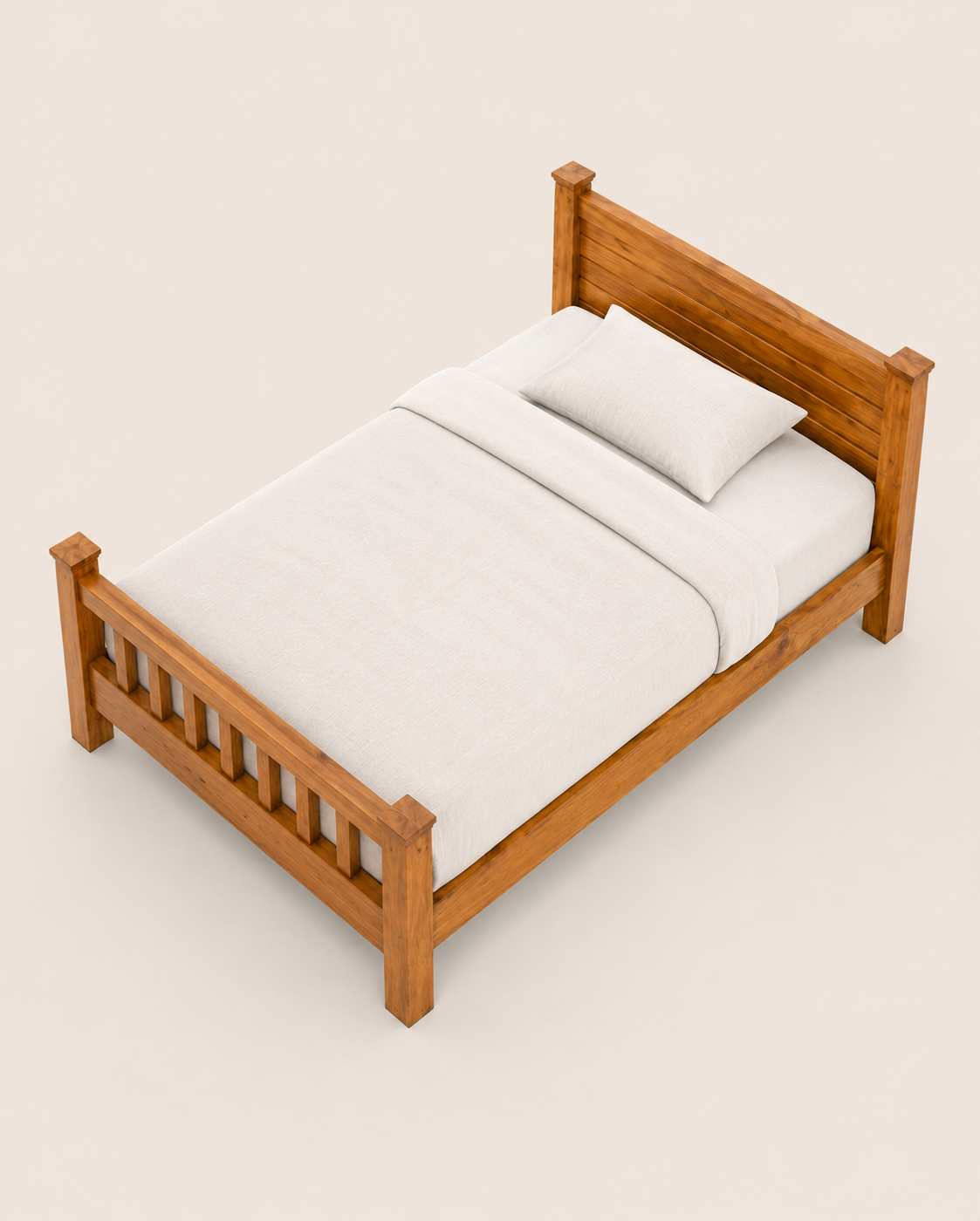 4 by 6 Msasa Modern Bed — handcrafted African furniture from Kenya