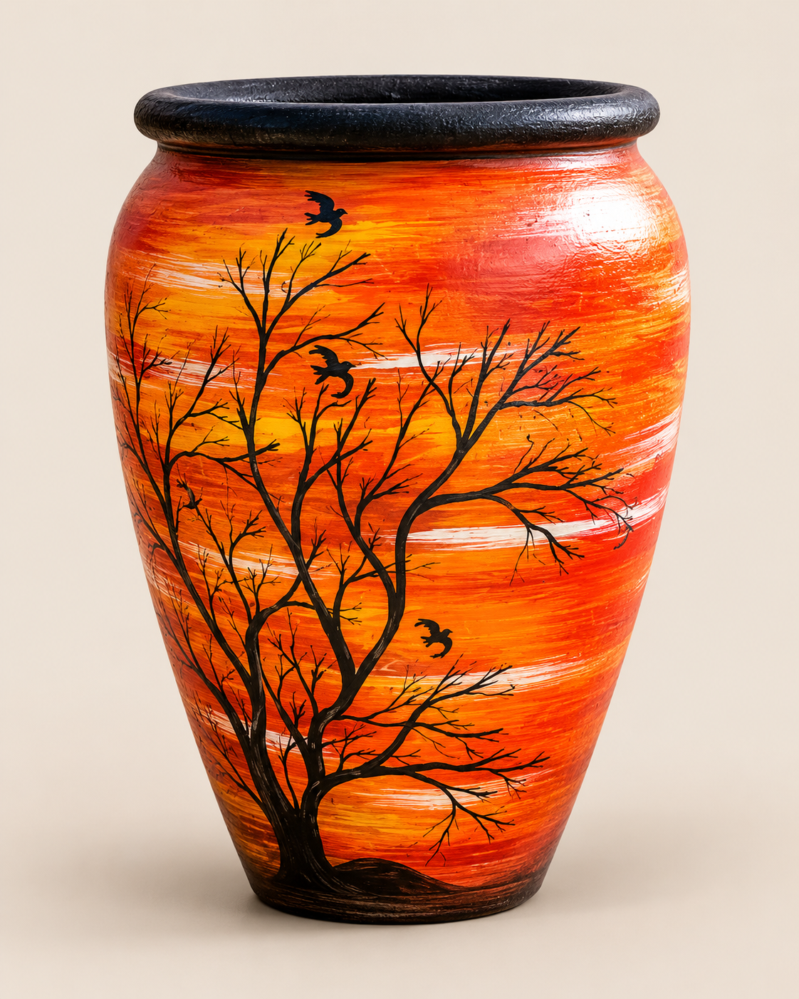 Dondo Sunset Urn — handcrafted African outdoor from Kenya