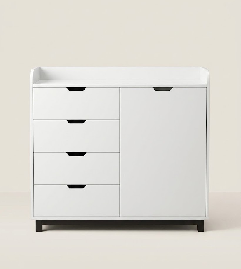 White Drawer Utulivu Chest — handcrafted African furniture from Kenya