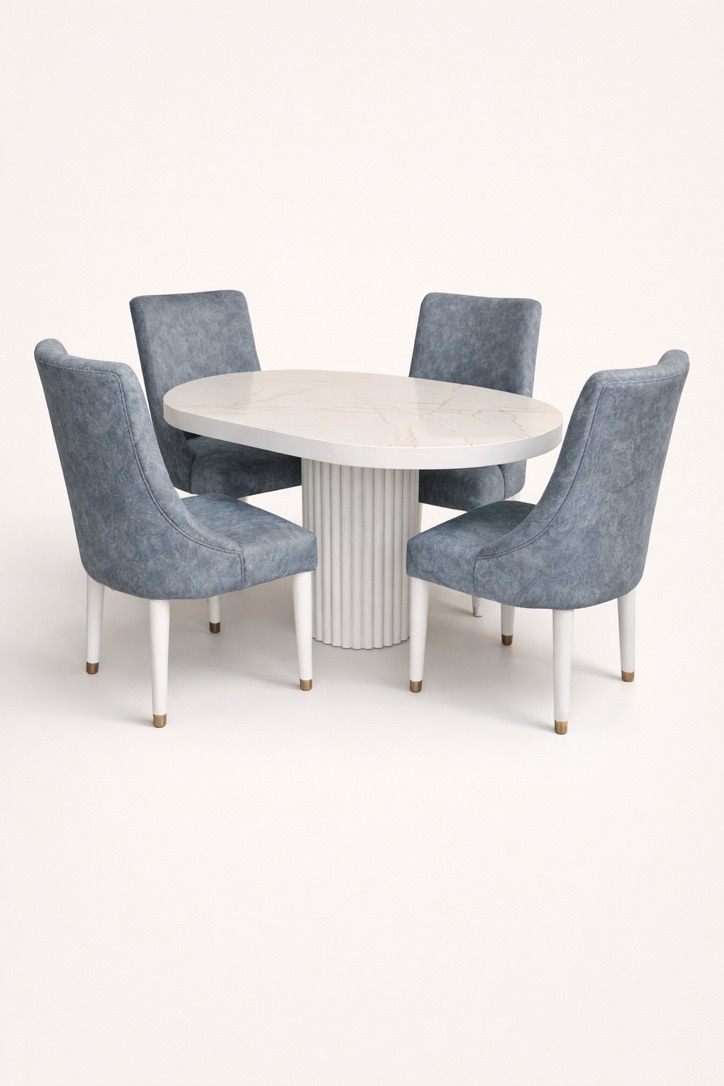 Jasho Marble Dining Set — handcrafted African furniture from Kenya